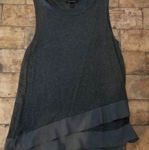 Banana Republic Sz M Medium Tank Top Gray with Ruffle